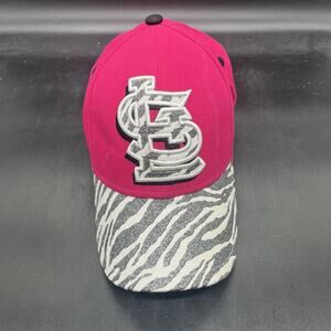 New Era MLB saint louis cardinals youth cap hat pink zebra glitter
